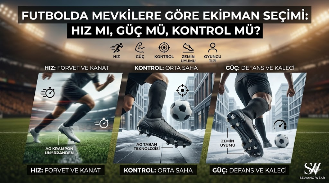 Futbolda Mevkilere Göre Ekipman Seçimi: Hız mı, Güç mü, Kontrol mü?