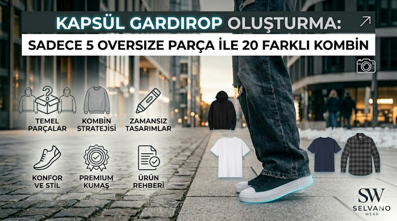 Kapsül Gardırop Oluşturma: Sadece 5 Oversize Parça ile 20 Farklı Kombin