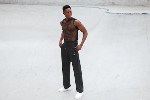 Erkek Wide Leg Pantolon Kombin