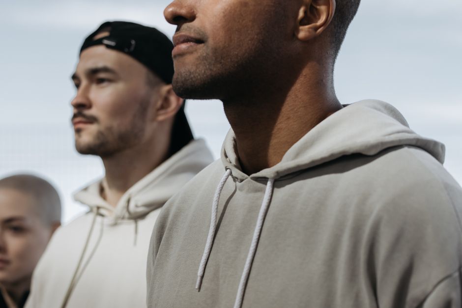 Zip-Up Hoodie Erkek Kombin
