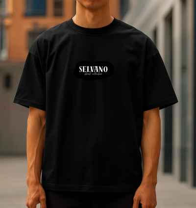 SMİLE UNİSEX OVERSİZE T-SHİRT SİYAH