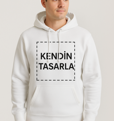 Erkek Kapüşonlu Hoodie Sweatshirt (Kendin Tasarla)