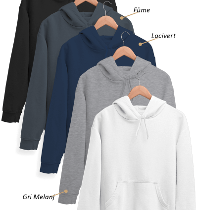 5'li Kışlık Unisex Kapşonlu Sweatshirt Seti (Siyah, Füme, Lacivert, Gri, Beyaz)