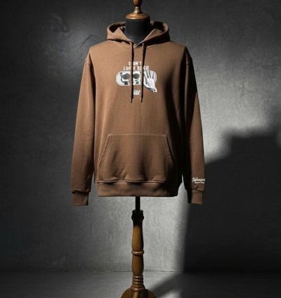 3 İplik Şardonlu Hoodie Sweatshirt - Don't Look Back Brown