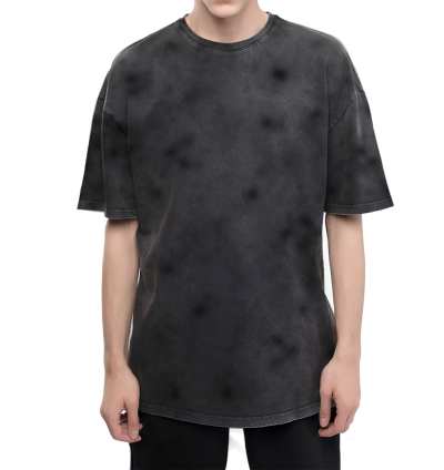Antrasit Asit Yıkama Oversize T-shirt