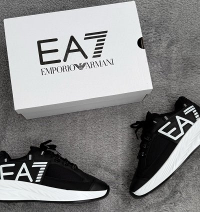 EA7  Siyah Beyaz Erkek Sneaker - Premium Streetwear Ayakkabı