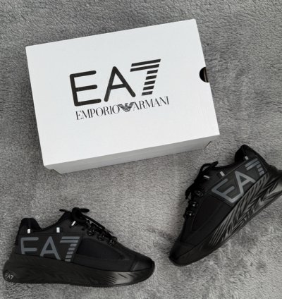 EA7 Sade Siyah Erkek Sneaker - All Black Premium Spor Ayakkabı