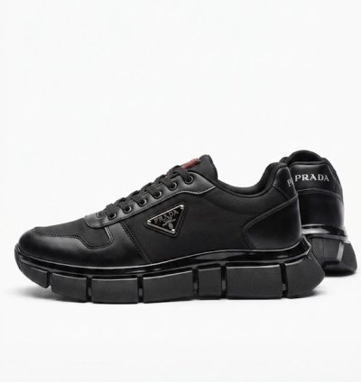 Prada Re-Nylon Stil Siyah Erkek Sneaker