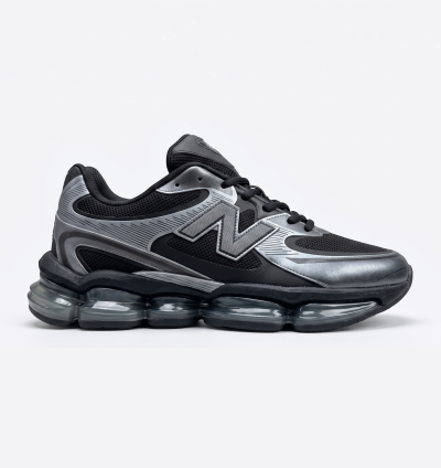 NB 2000 Black Metallic Erkek Spor Ayakkabı - Siyah Retro Sneaker